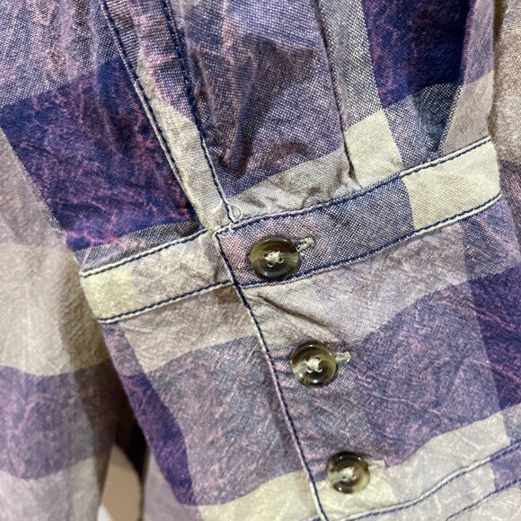 NWT $128 Free People We The Free Big Bow Plaid Pullover Tunic Shirt Size Medium - Picture 6 of 10